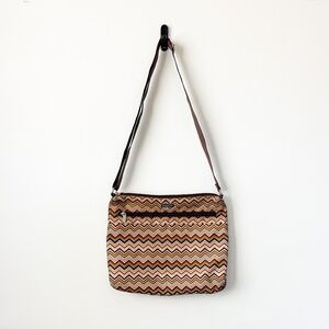 Awesome Baggallini Textile Shoulder Bag Pouch Purse